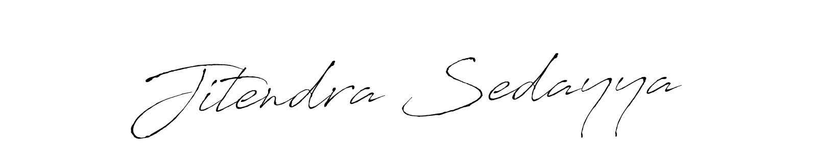 How to make Jitendra Sedayya signature? Antro_Vectra is a professional autograph style. Create handwritten signature for Jitendra Sedayya name. Jitendra Sedayya signature style 6 images and pictures png