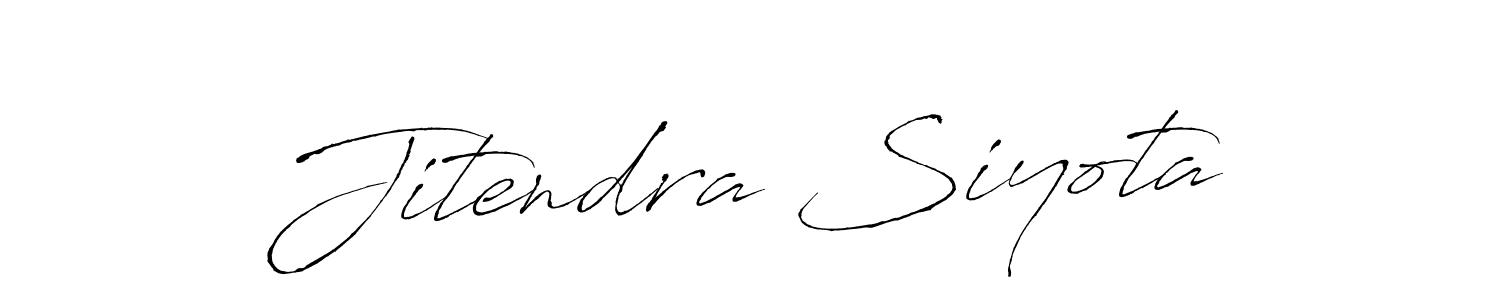 Make a beautiful signature design for name Jitendra Siyota. With this signature (Antro_Vectra) style, you can create a handwritten signature for free. Jitendra Siyota signature style 6 images and pictures png