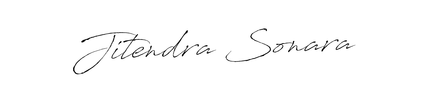 Design your own signature with our free online signature maker. With this signature software, you can create a handwritten (Antro_Vectra) signature for name Jitendra Sonara. Jitendra Sonara signature style 6 images and pictures png