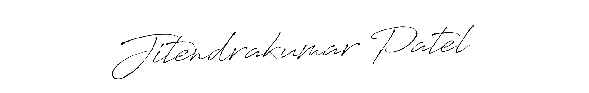 Create a beautiful signature design for name Jitendrakumar Patel. With this signature (Antro_Vectra) fonts, you can make a handwritten signature for free. Jitendrakumar Patel signature style 6 images and pictures png