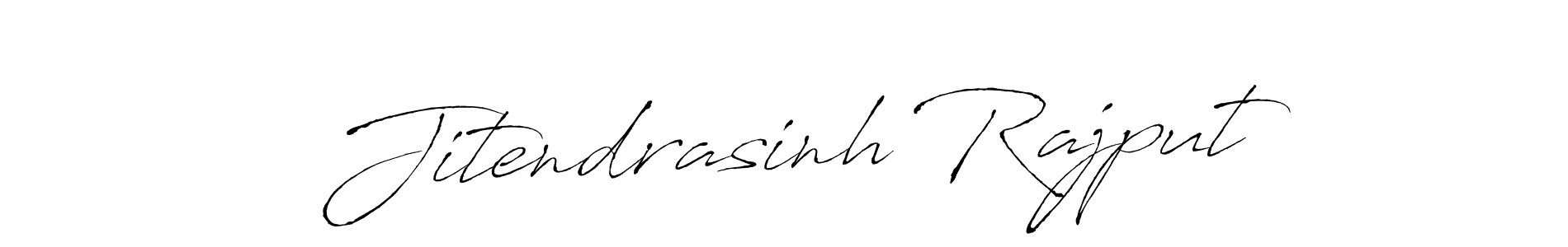 Make a beautiful signature design for name Jitendrasinh Rajput. With this signature (Antro_Vectra) style, you can create a handwritten signature for free. Jitendrasinh Rajput signature style 6 images and pictures png