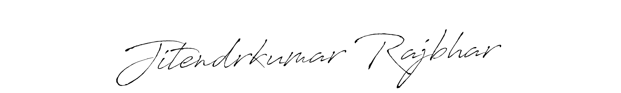 How to make Jitendrkumar Rajbhar name signature. Use Antro_Vectra style for creating short signs online. This is the latest handwritten sign. Jitendrkumar Rajbhar signature style 6 images and pictures png