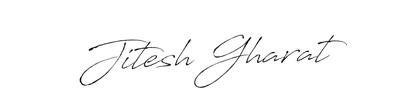 Create a beautiful signature design for name Jitesh Gharat. With this signature (Antro_Vectra) fonts, you can make a handwritten signature for free. Jitesh Gharat signature style 6 images and pictures png