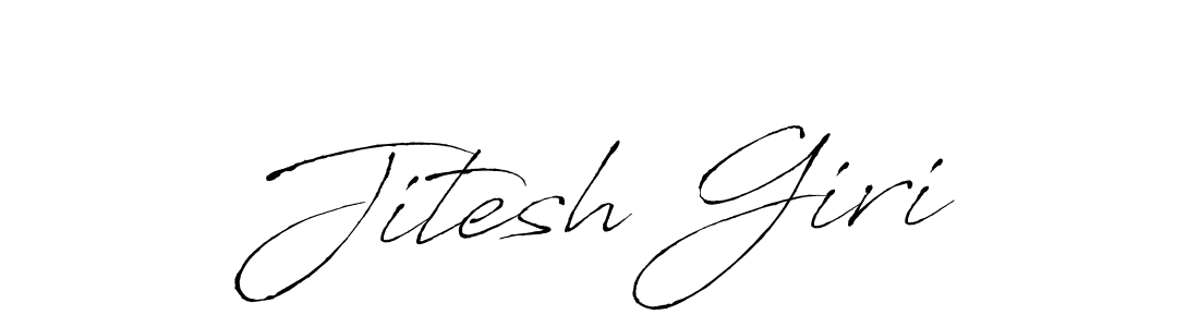 Make a beautiful signature design for name Jitesh Giri. With this signature (Antro_Vectra) style, you can create a handwritten signature for free. Jitesh Giri signature style 6 images and pictures png