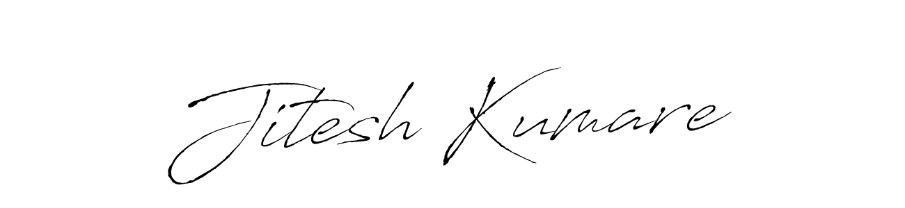 Make a beautiful signature design for name Jitesh Kumare. With this signature (Antro_Vectra) style, you can create a handwritten signature for free. Jitesh Kumare signature style 6 images and pictures png