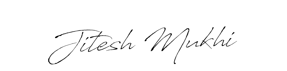 Make a beautiful signature design for name Jitesh Mukhi. With this signature (Antro_Vectra) style, you can create a handwritten signature for free. Jitesh Mukhi signature style 6 images and pictures png