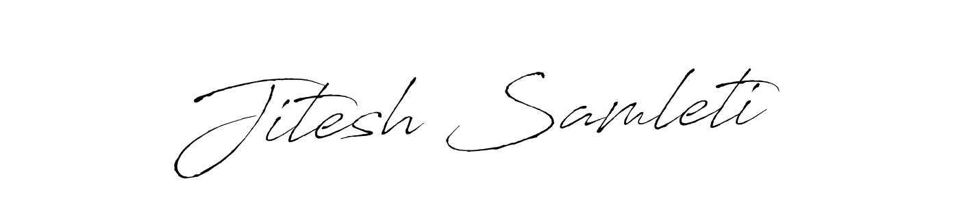 Create a beautiful signature design for name Jitesh Samleti. With this signature (Antro_Vectra) fonts, you can make a handwritten signature for free. Jitesh Samleti signature style 6 images and pictures png