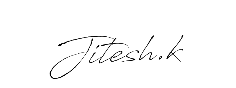 How to make Jitesh.k name signature. Use Antro_Vectra style for creating short signs online. This is the latest handwritten sign. Jitesh.k signature style 6 images and pictures png