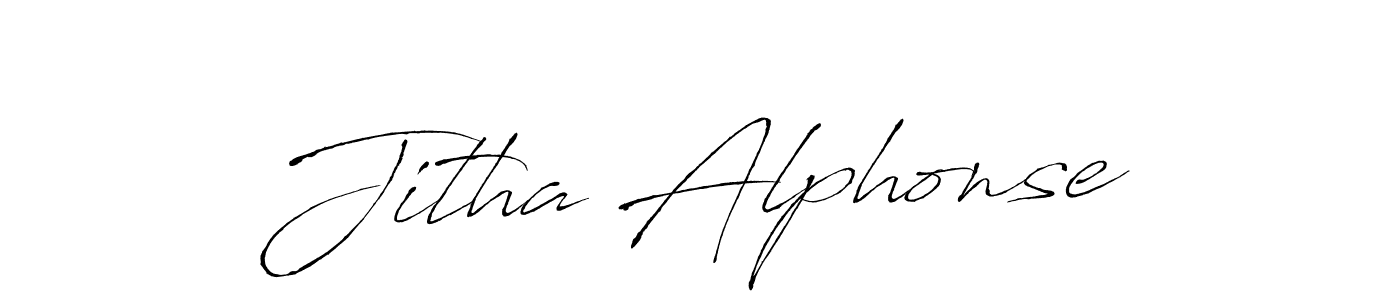 How to make Jitha Alphonse signature? Antro_Vectra is a professional autograph style. Create handwritten signature for Jitha Alphonse name. Jitha Alphonse signature style 6 images and pictures png