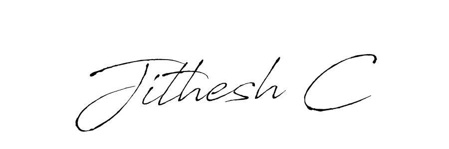 How to make Jithesh C signature? Antro_Vectra is a professional autograph style. Create handwritten signature for Jithesh C name. Jithesh C signature style 6 images and pictures png