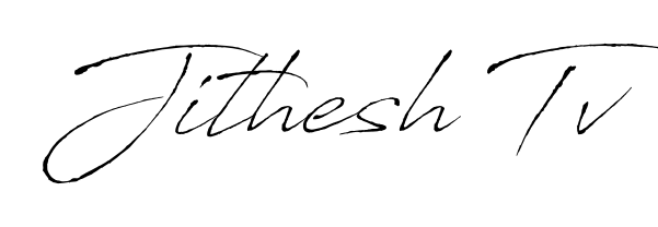 Achieve flawless digital penmanship with Jithesh Tv name in Antro_Vectra font. The perfect tool for creating online signatures. Jithesh Tv signature style 6 images and pictures png