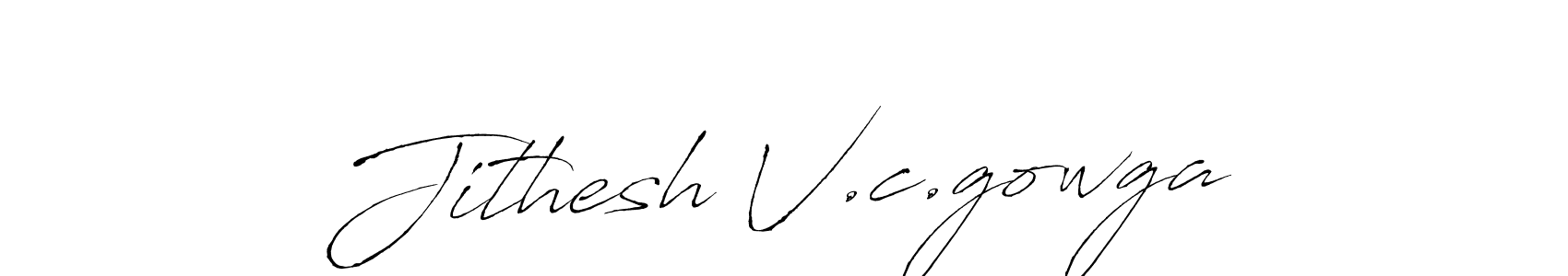 How to make Jithesh V.c.gowga signature? Antro_Vectra is a professional autograph style. Create handwritten signature for Jithesh V.c.gowga name. Jithesh V.c.gowga signature style 6 images and pictures png