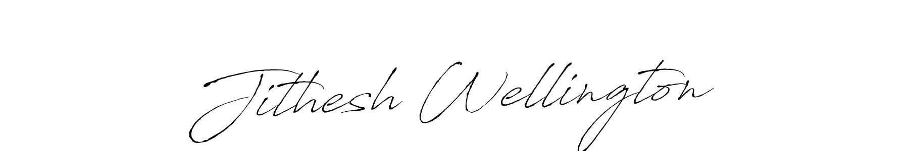 How to make Jithesh Wellington signature? Antro_Vectra is a professional autograph style. Create handwritten signature for Jithesh Wellington name. Jithesh Wellington signature style 6 images and pictures png