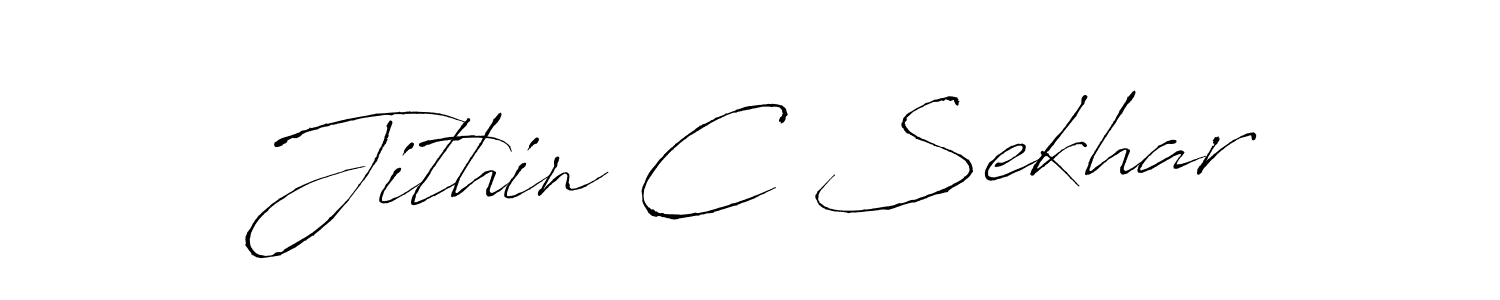 The best way (Antro_Vectra) to make a short signature is to pick only two or three words in your name. The name Jithin C Sekhar include a total of six letters. For converting this name. Jithin C Sekhar signature style 6 images and pictures png