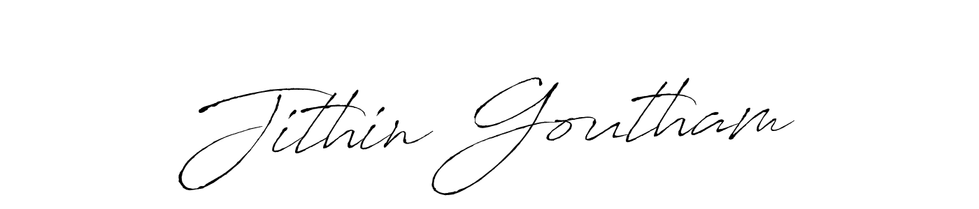 Use a signature maker to create a handwritten signature online. With this signature software, you can design (Antro_Vectra) your own signature for name Jithin Goutham. Jithin Goutham signature style 6 images and pictures png