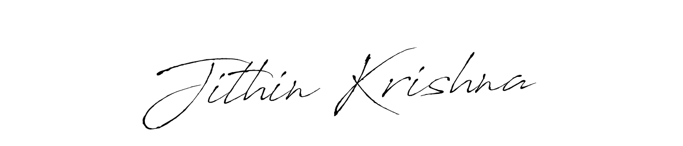 Jithin Krishna stylish signature style. Best Handwritten Sign (Antro_Vectra) for my name. Handwritten Signature Collection Ideas for my name Jithin Krishna. Jithin Krishna signature style 6 images and pictures png