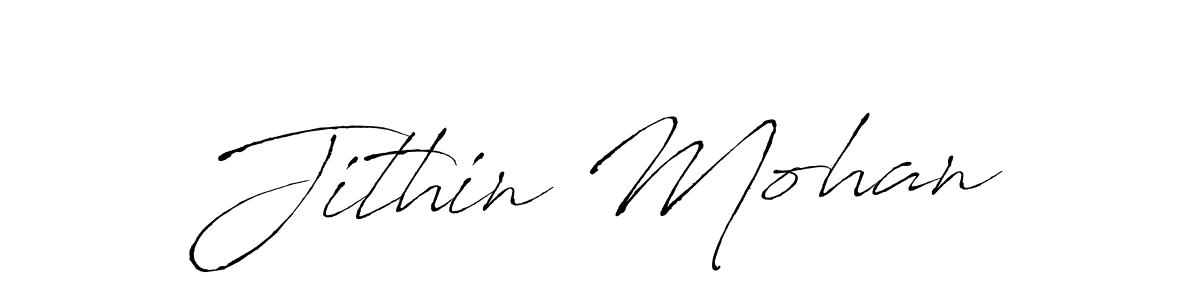 Create a beautiful signature design for name Jithin Mohan. With this signature (Antro_Vectra) fonts, you can make a handwritten signature for free. Jithin Mohan signature style 6 images and pictures png