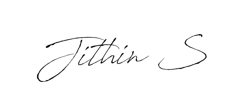 Use a signature maker to create a handwritten signature online. With this signature software, you can design (Antro_Vectra) your own signature for name Jithin S. Jithin S signature style 6 images and pictures png