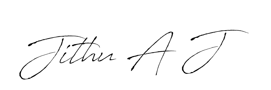 How to make Jithu A J name signature. Use Antro_Vectra style for creating short signs online. This is the latest handwritten sign. Jithu A J signature style 6 images and pictures png