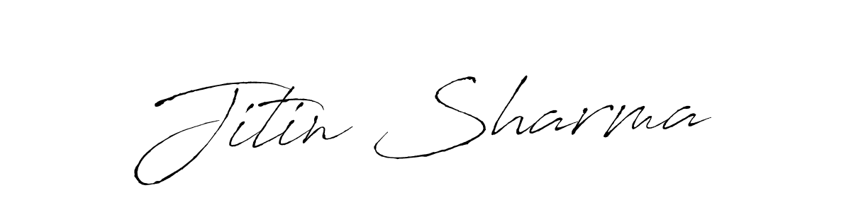 Make a beautiful signature design for name Jitin Sharma. With this signature (Antro_Vectra) style, you can create a handwritten signature for free. Jitin Sharma signature style 6 images and pictures png