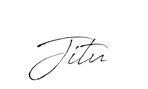 The best way (Antro_Vectra) to make a short signature is to pick only two or three words in your name. The name Jitu  include a total of six letters. For converting this name. Jitu  signature style 6 images and pictures png