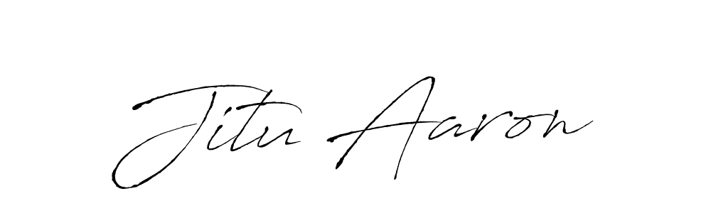 Jitu Aaron stylish signature style. Best Handwritten Sign (Antro_Vectra) for my name. Handwritten Signature Collection Ideas for my name Jitu Aaron. Jitu Aaron signature style 6 images and pictures png