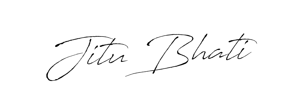 How to make Jitu Bhati name signature. Use Antro_Vectra style for creating short signs online. This is the latest handwritten sign. Jitu Bhati signature style 6 images and pictures png