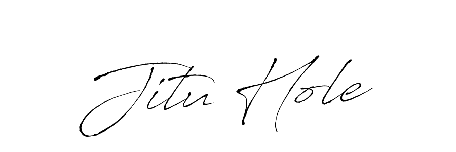 Jitu Hole stylish signature style. Best Handwritten Sign (Antro_Vectra) for my name. Handwritten Signature Collection Ideas for my name Jitu Hole. Jitu Hole signature style 6 images and pictures png