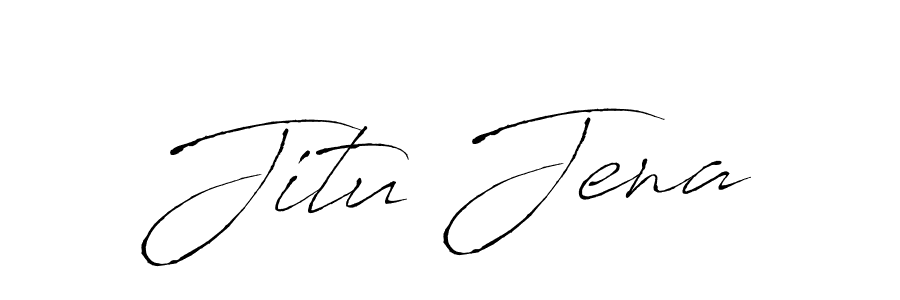 Make a beautiful signature design for name Jitu Jena. With this signature (Antro_Vectra) style, you can create a handwritten signature for free. Jitu Jena signature style 6 images and pictures png