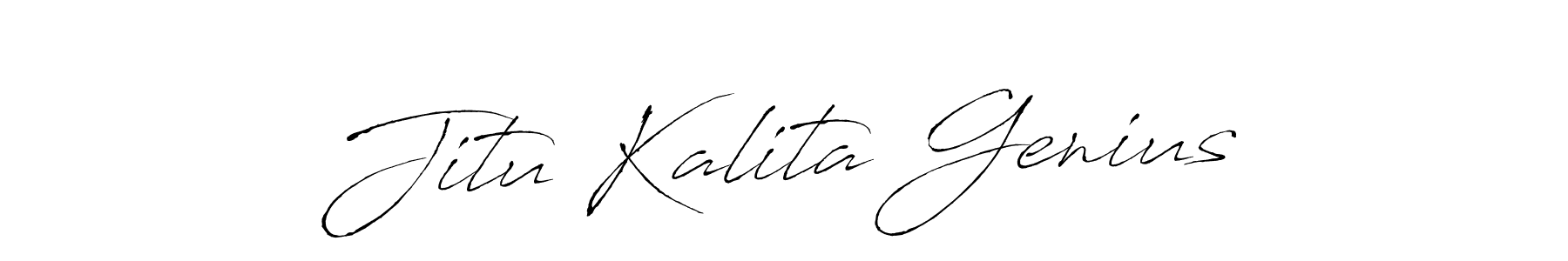 Antro_Vectra is a professional signature style that is perfect for those who want to add a touch of class to their signature. It is also a great choice for those who want to make their signature more unique. Get Jitu Kalita Genius name to fancy signature for free. Jitu Kalita Genius signature style 6 images and pictures png