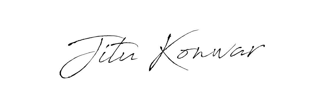 Also we have Jitu Konwar name is the best signature style. Create professional handwritten signature collection using Antro_Vectra autograph style. Jitu Konwar signature style 6 images and pictures png