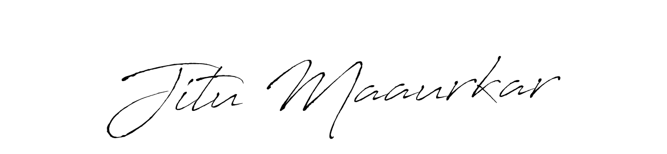 Antro_Vectra is a professional signature style that is perfect for those who want to add a touch of class to their signature. It is also a great choice for those who want to make their signature more unique. Get Jitu Maaurkar name to fancy signature for free. Jitu Maaurkar signature style 6 images and pictures png