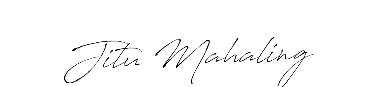 Jitu Mahaling stylish signature style. Best Handwritten Sign (Antro_Vectra) for my name. Handwritten Signature Collection Ideas for my name Jitu Mahaling. Jitu Mahaling signature style 6 images and pictures png