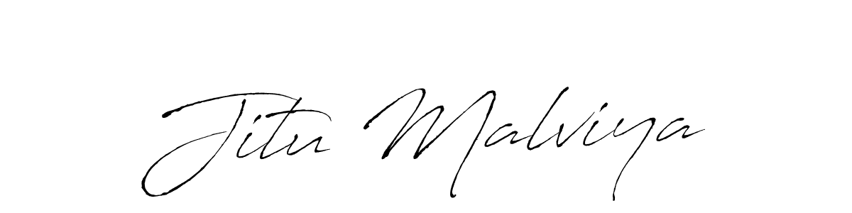 Create a beautiful signature design for name Jitu Malviya. With this signature (Antro_Vectra) fonts, you can make a handwritten signature for free. Jitu Malviya signature style 6 images and pictures png