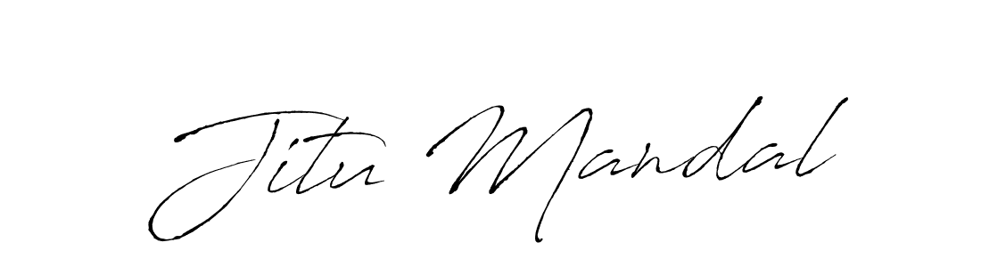 Make a beautiful signature design for name Jitu Mandal. With this signature (Antro_Vectra) style, you can create a handwritten signature for free. Jitu Mandal signature style 6 images and pictures png