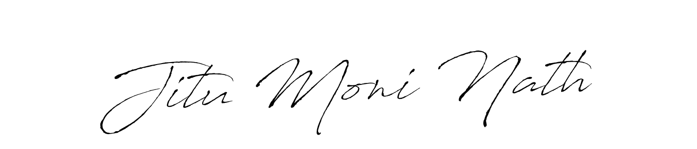 How to make Jitu Moni Nath name signature. Use Antro_Vectra style for creating short signs online. This is the latest handwritten sign. Jitu Moni Nath signature style 6 images and pictures png