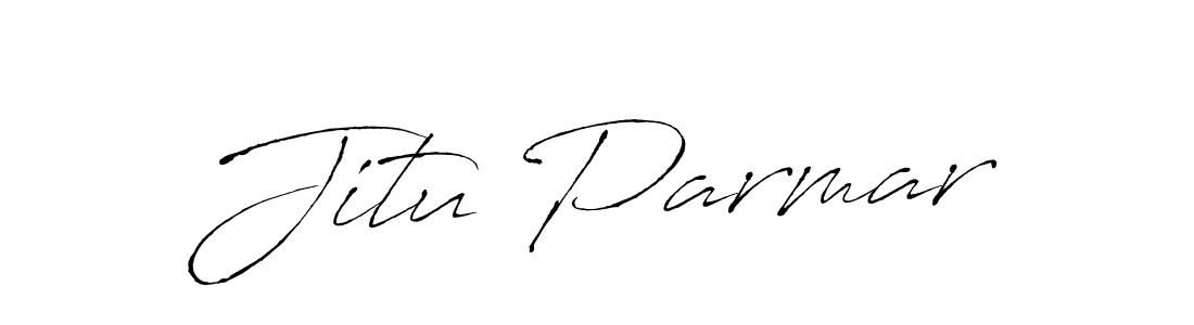 Design your own signature with our free online signature maker. With this signature software, you can create a handwritten (Antro_Vectra) signature for name Jitu Parmar. Jitu Parmar signature style 6 images and pictures png