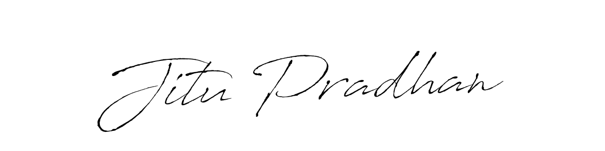 Design your own signature with our free online signature maker. With this signature software, you can create a handwritten (Antro_Vectra) signature for name Jitu Pradhan. Jitu Pradhan signature style 6 images and pictures png