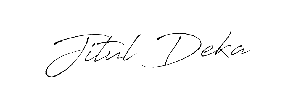 How to make Jitul Deka signature? Antro_Vectra is a professional autograph style. Create handwritten signature for Jitul Deka name. Jitul Deka signature style 6 images and pictures png