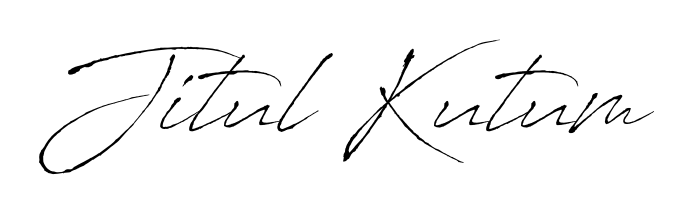 A classic penmanship look for Jitul Kutum. The Antro_Vectra font brings timeless elegance and confidence to every signed document. Jitul Kutum signature style 6 images and pictures png
