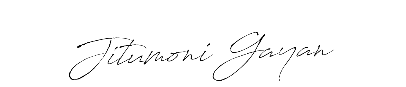 How to make Jitumoni Gayan signature? Antro_Vectra is a professional autograph style. Create handwritten signature for Jitumoni Gayan name. Jitumoni Gayan signature style 6 images and pictures png
