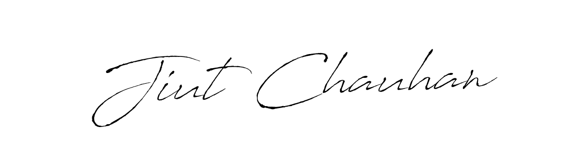Use a signature maker to create a handwritten signature online. With this signature software, you can design (Antro_Vectra) your own signature for name Jiut Chauhan. Jiut Chauhan signature style 6 images and pictures png