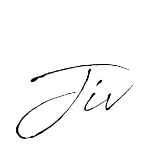 You should practise on your own different ways (Antro_Vectra) to write your name (Jiv) in signature. don't let someone else do it for you. Jiv signature style 6 images and pictures png