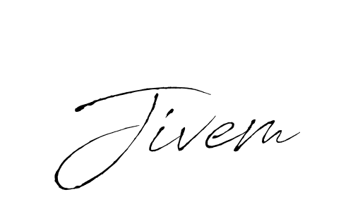 Use a signature maker to create a handwritten signature online. With this signature software, you can design (Antro_Vectra) your own signature for name Jivem. Jivem signature style 6 images and pictures png