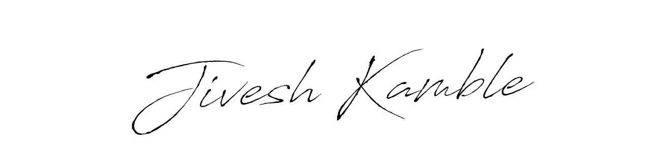 Make a beautiful signature design for name Jivesh Kamble. With this signature (Antro_Vectra) style, you can create a handwritten signature for free. Jivesh Kamble signature style 6 images and pictures png