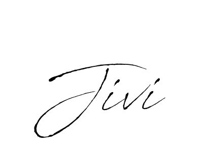 Make a beautiful signature design for name Jivi. With this signature (Antro_Vectra) style, you can create a handwritten signature for free. Jivi signature style 6 images and pictures png