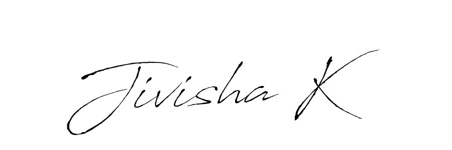 Create a beautiful signature design for name Jivisha K. With this signature (Antro_Vectra) fonts, you can make a handwritten signature for free. Jivisha K signature style 6 images and pictures png