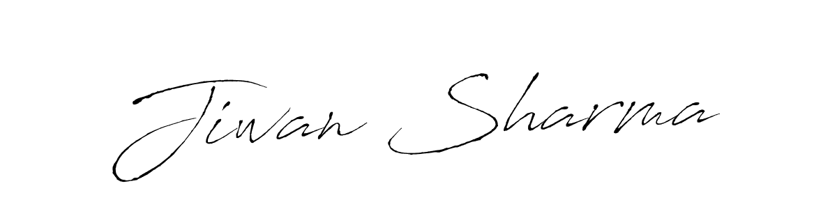 Make a beautiful signature design for name Jiwan Sharma. With this signature (Antro_Vectra) style, you can create a handwritten signature for free. Jiwan Sharma signature style 6 images and pictures png