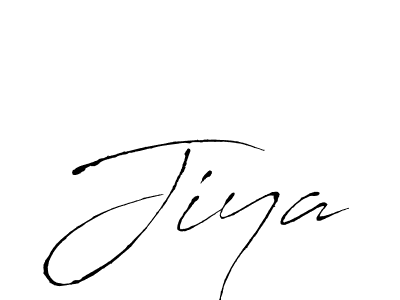 Use a signature maker to create a handwritten signature online. With this signature software, you can design (Antro_Vectra) your own signature for name Jiya. Jiya signature style 6 images and pictures png