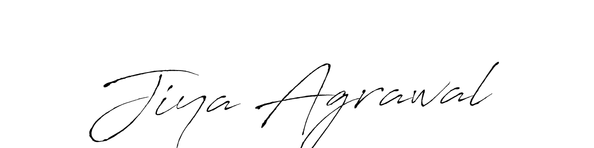 Design your own signature with our free online signature maker. With this signature software, you can create a handwritten (Antro_Vectra) signature for name Jiya Agrawal. Jiya Agrawal signature style 6 images and pictures png